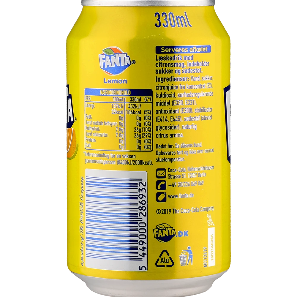 Fanta Lemon 24x0,33L DS. zzgl. DPg Pfand