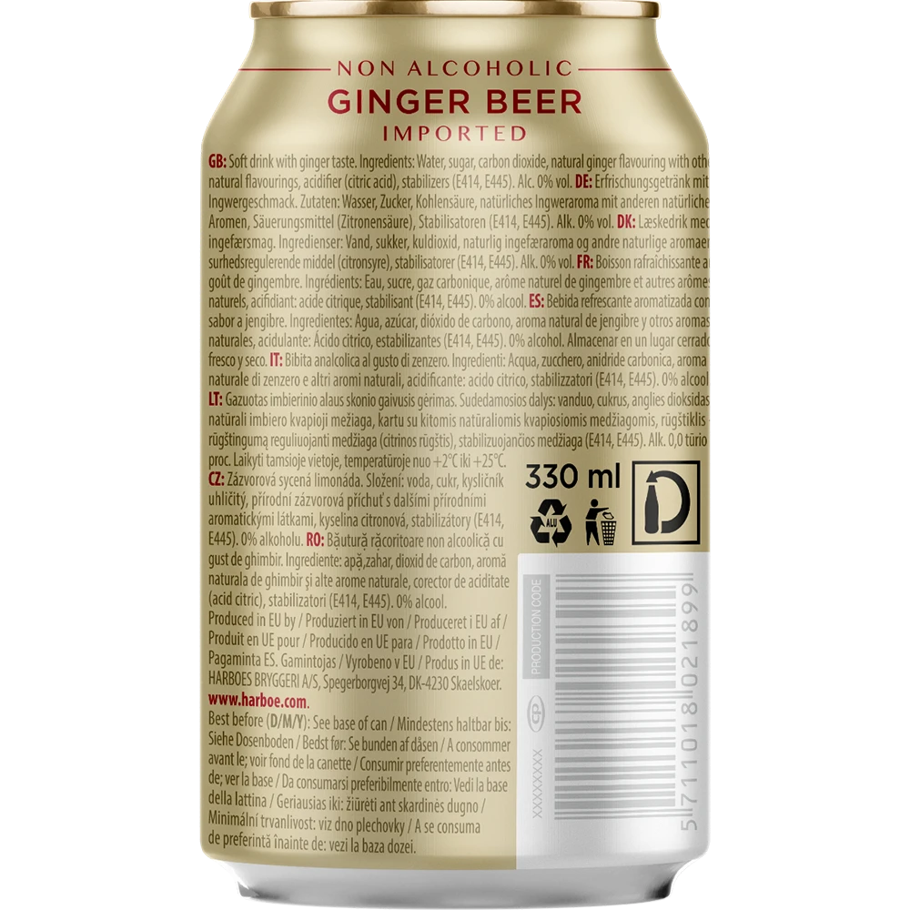Caribia Ginger Taste 24x0,33L DS. zzgl. DPG Pfand