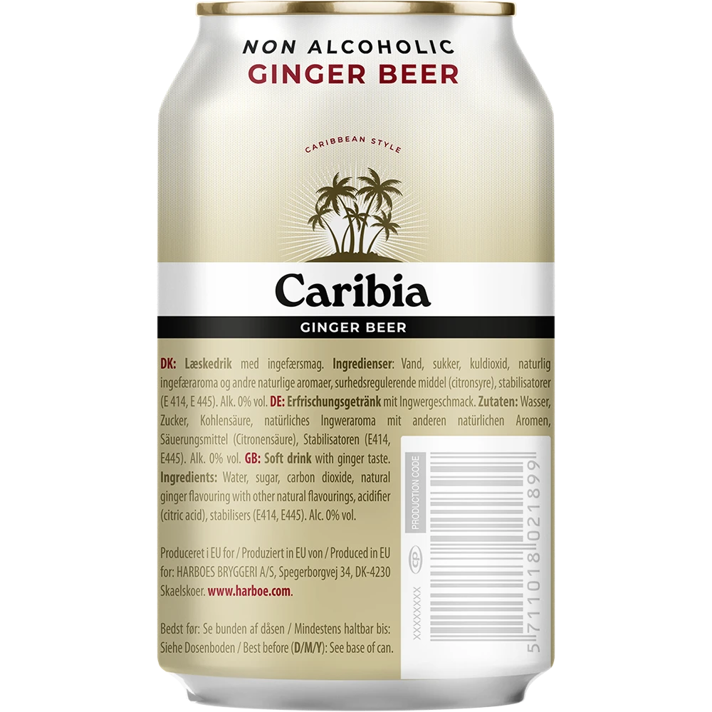 Caribia Ginger Taste 12x0,33L DS. zzgl. DPG Pfand