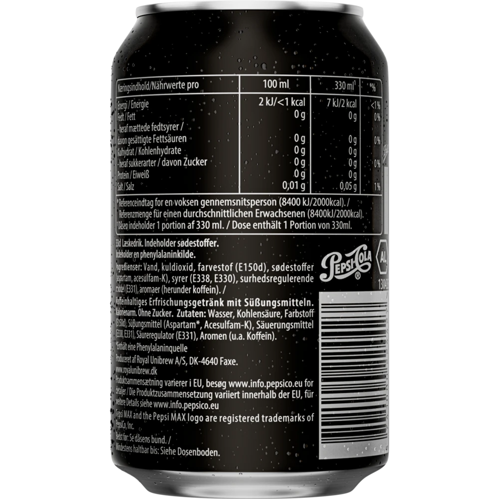 Pepsi Max 24x0,33 DS. zzgl. DPG Pfand