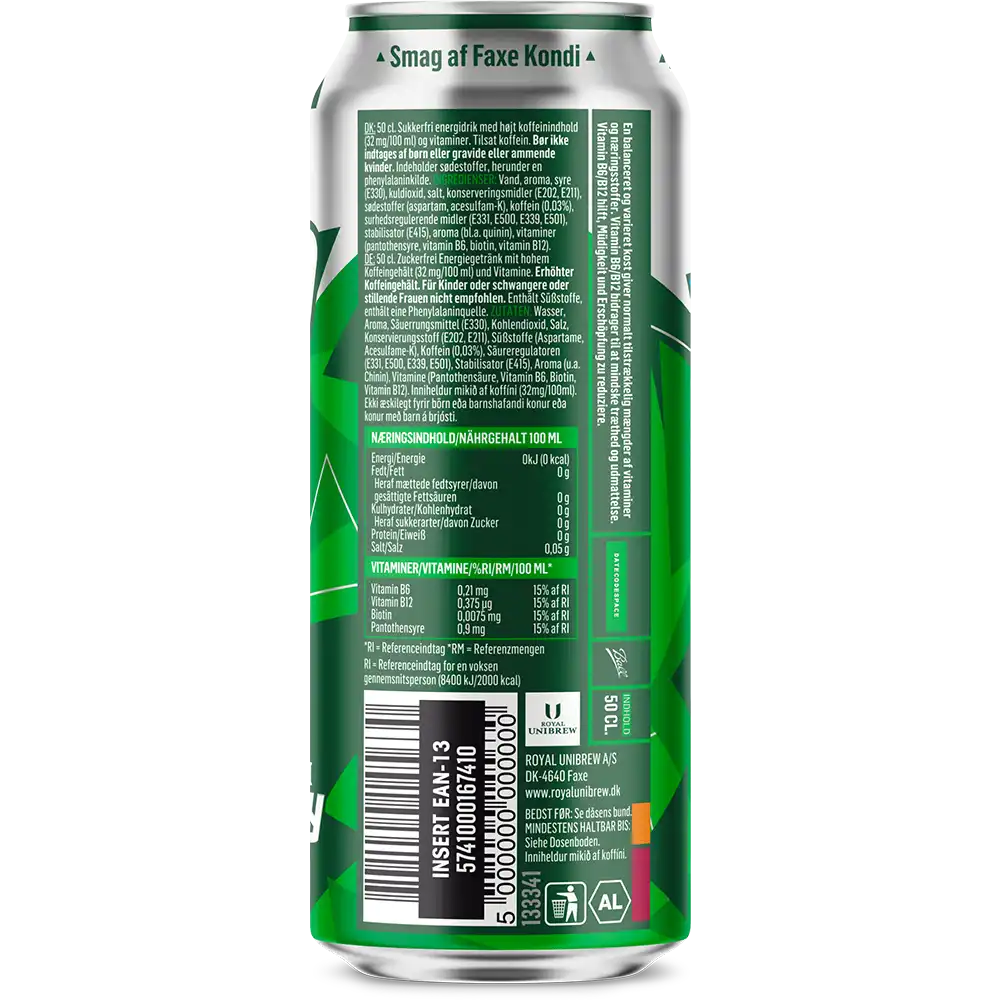 Faxe Kondi Energy Original 0 Kalorien 12x0,5L DS. zzgl. DPG Pfand