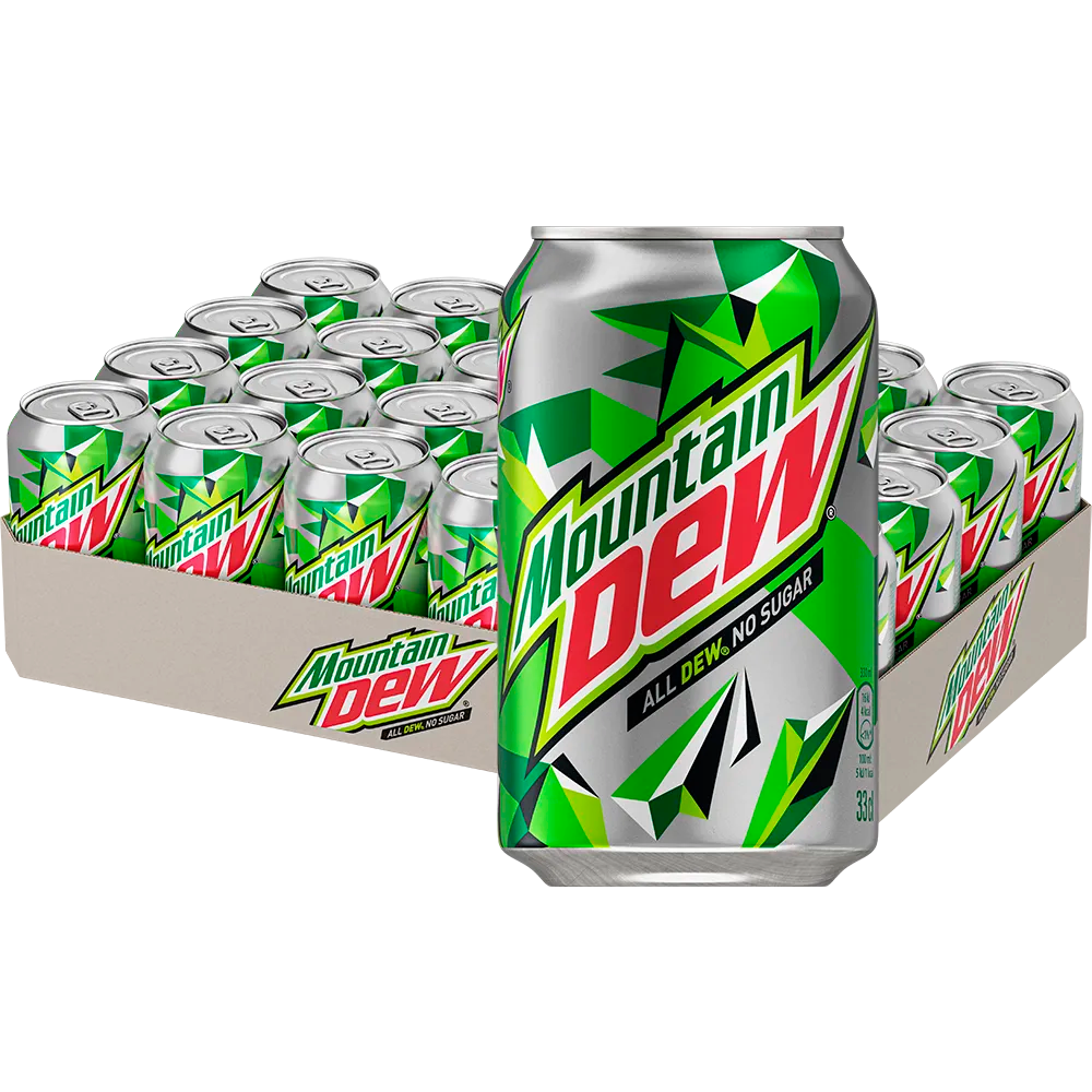 Mountain Dew Zero Sugar 24x0,33L DS. zzgl. DPG Pfand