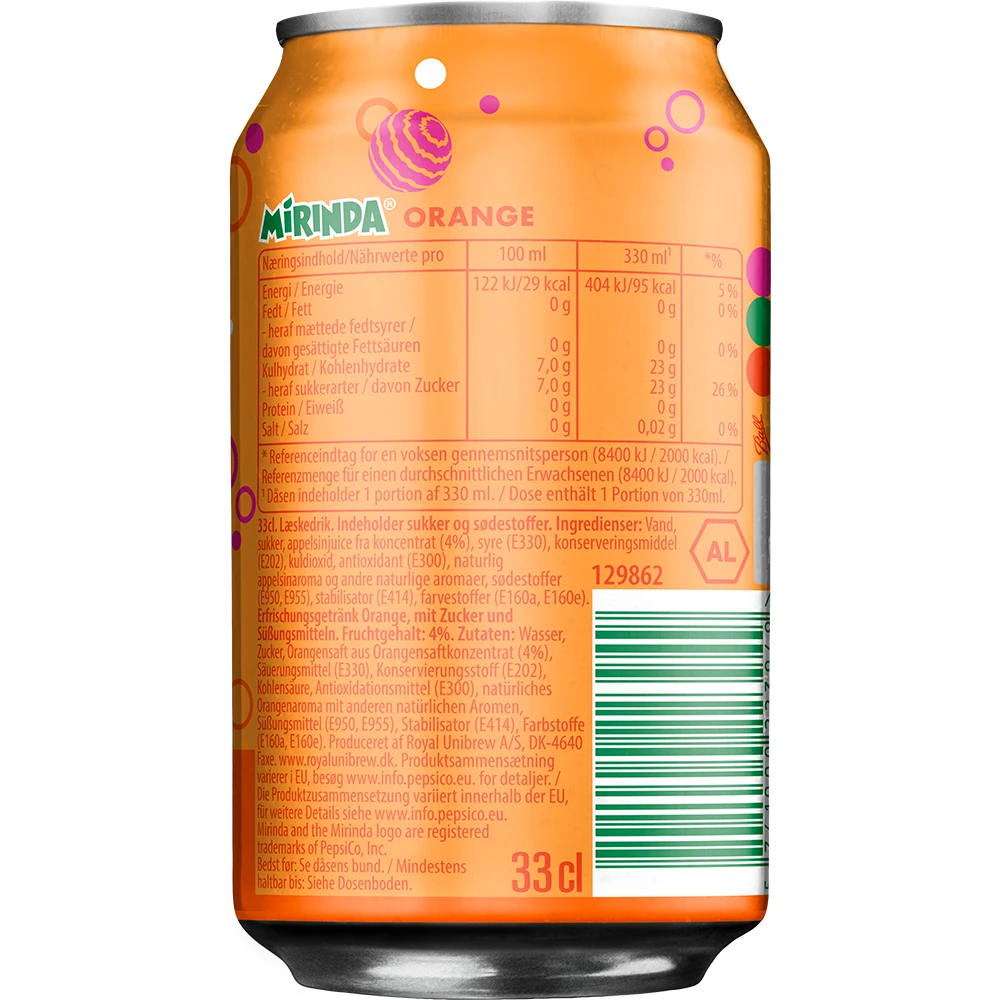 Mirinda Orange 24x0,33L DS. zzgl. DPG Pfand