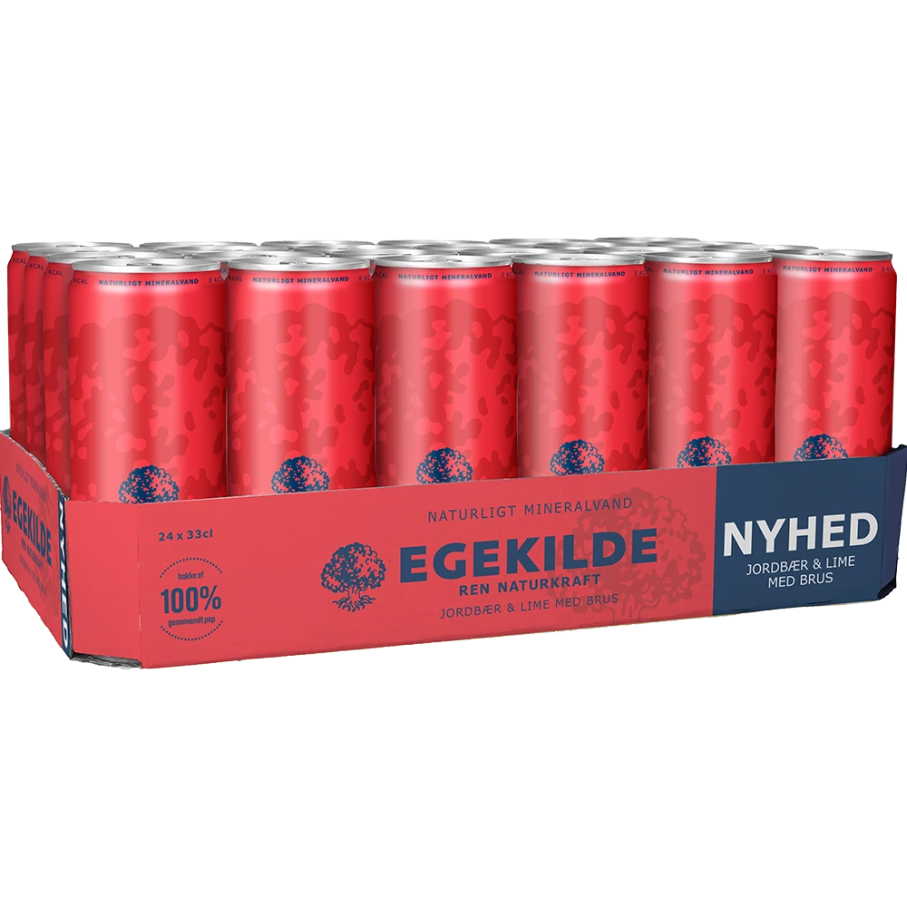Egekilde Jordbær & Lime 24x0,33L DS. zzgl. DPG Pfand