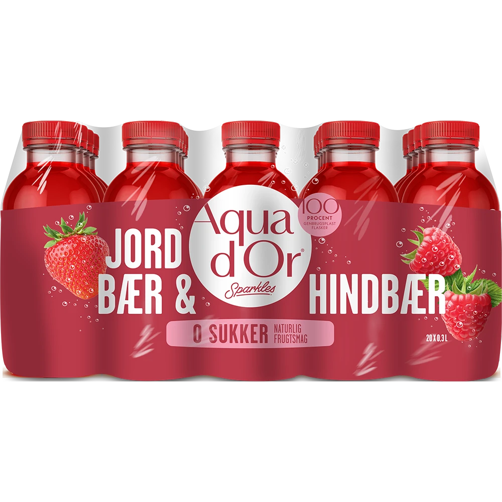 Aqua d'Or Sparkles Jordbær & Hindbær Pack 20x0,3L PET zzgl. DPG Pfand