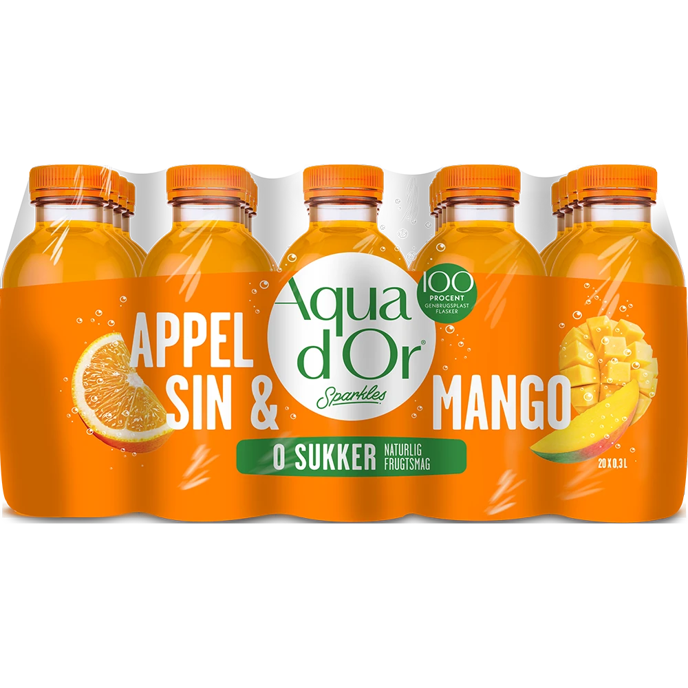 Aqua d'Or Sparkles Appelsin Mango Pack 20x0,3L PET zzgl. DPG Pfand