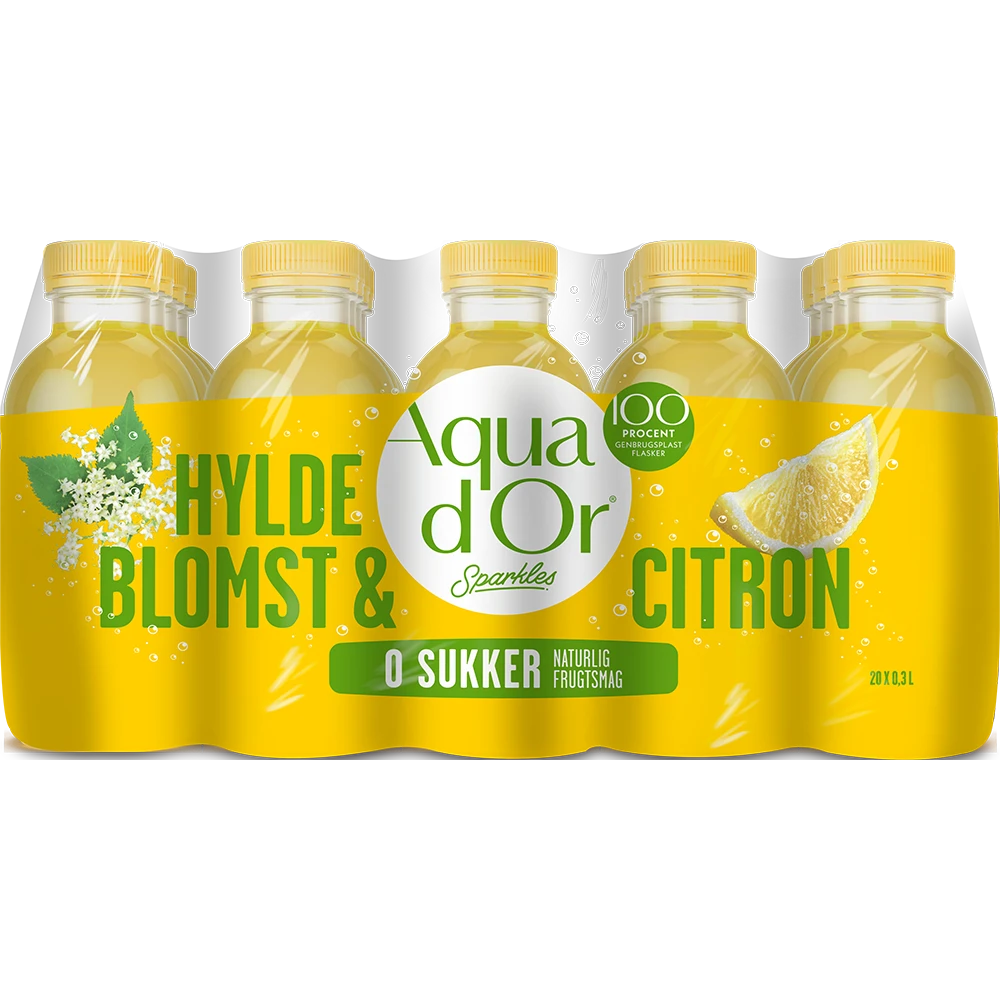 Aqua d'Or Sparkles Hyldeblomst & Lemonade Pack 20x0,3L PET zzgl. DPG Pfand