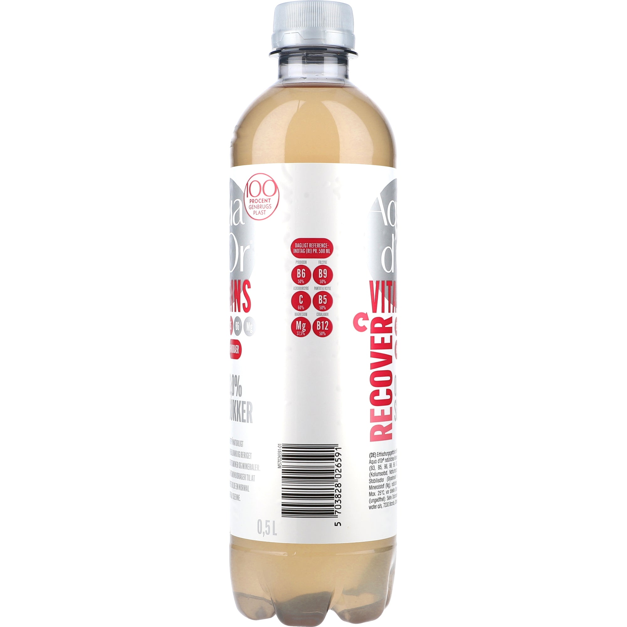 Aqua d'Or Vitamins Recover Hindbær Pack 12x0,5L PET zzgl. DPG Pfand