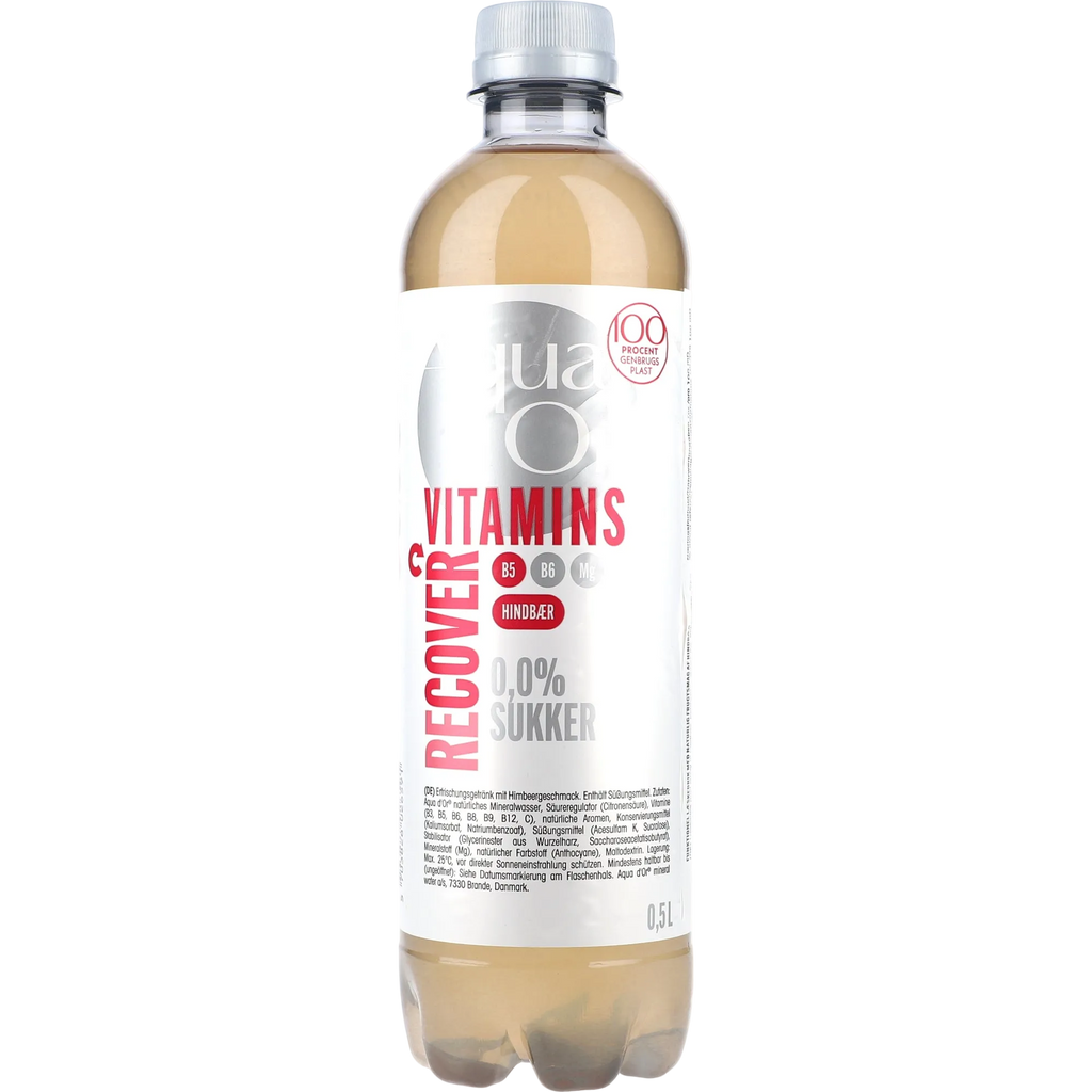 Aqua d'Or Vitamins Recover Hindbær Pack 12x0,5L PET zzgl. DPG Pfand