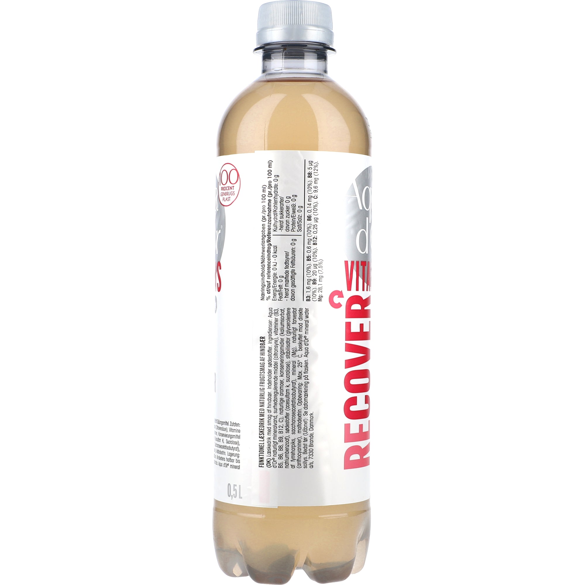 Aqua d'Or Vitamins Recover Hindbær Pack 12x0,5L PET zzgl. DPG Pfand