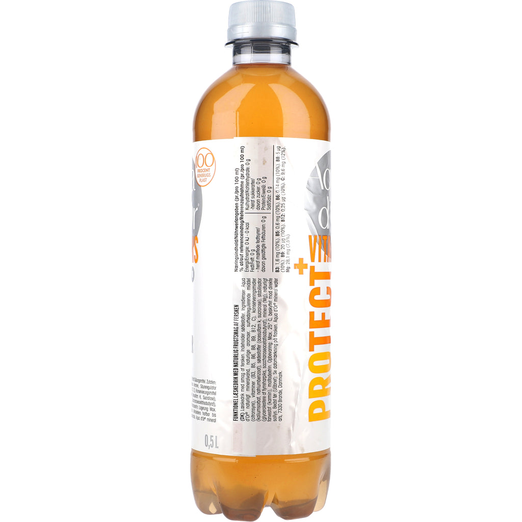 Aqua d'Or Vitamins Protect Fersken Pack 12x0,5L PET zzgl. DPG Pfand