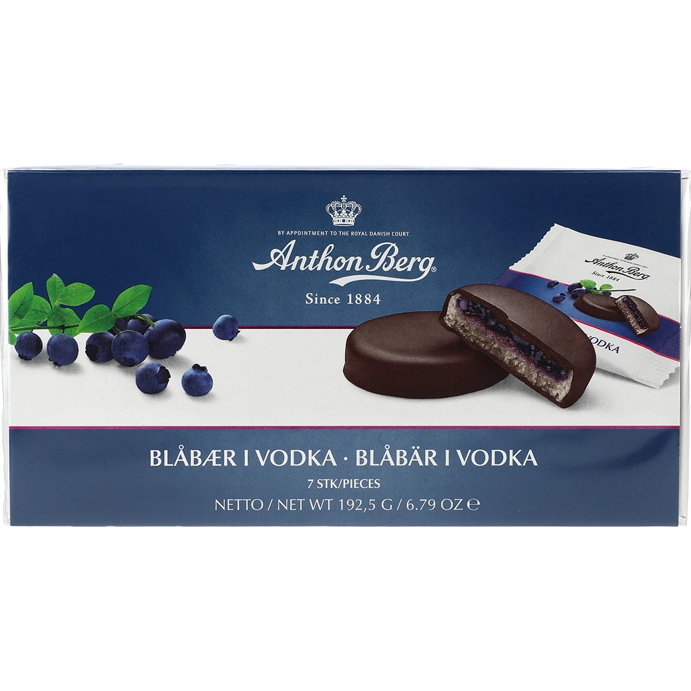 Anthon Berg Tærter Blåbær i Vodka