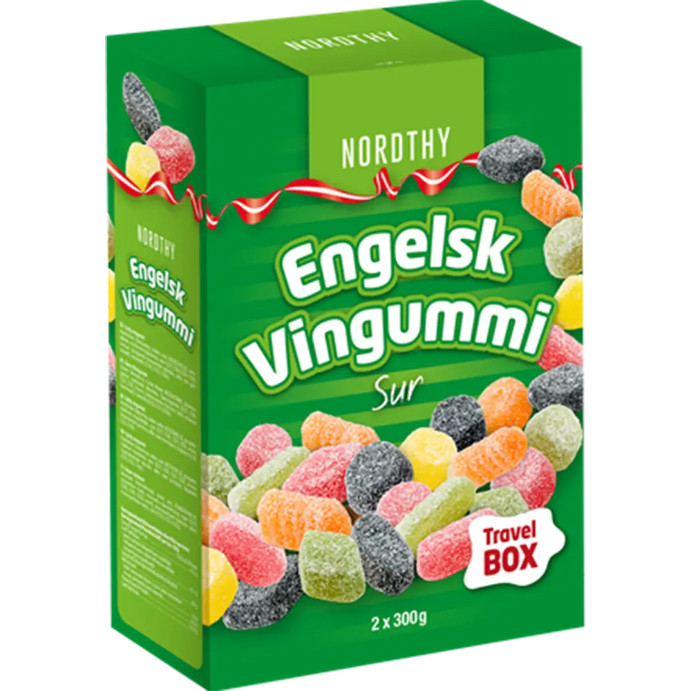 Nordthy Travel Box Sur Engelsk Vingummi