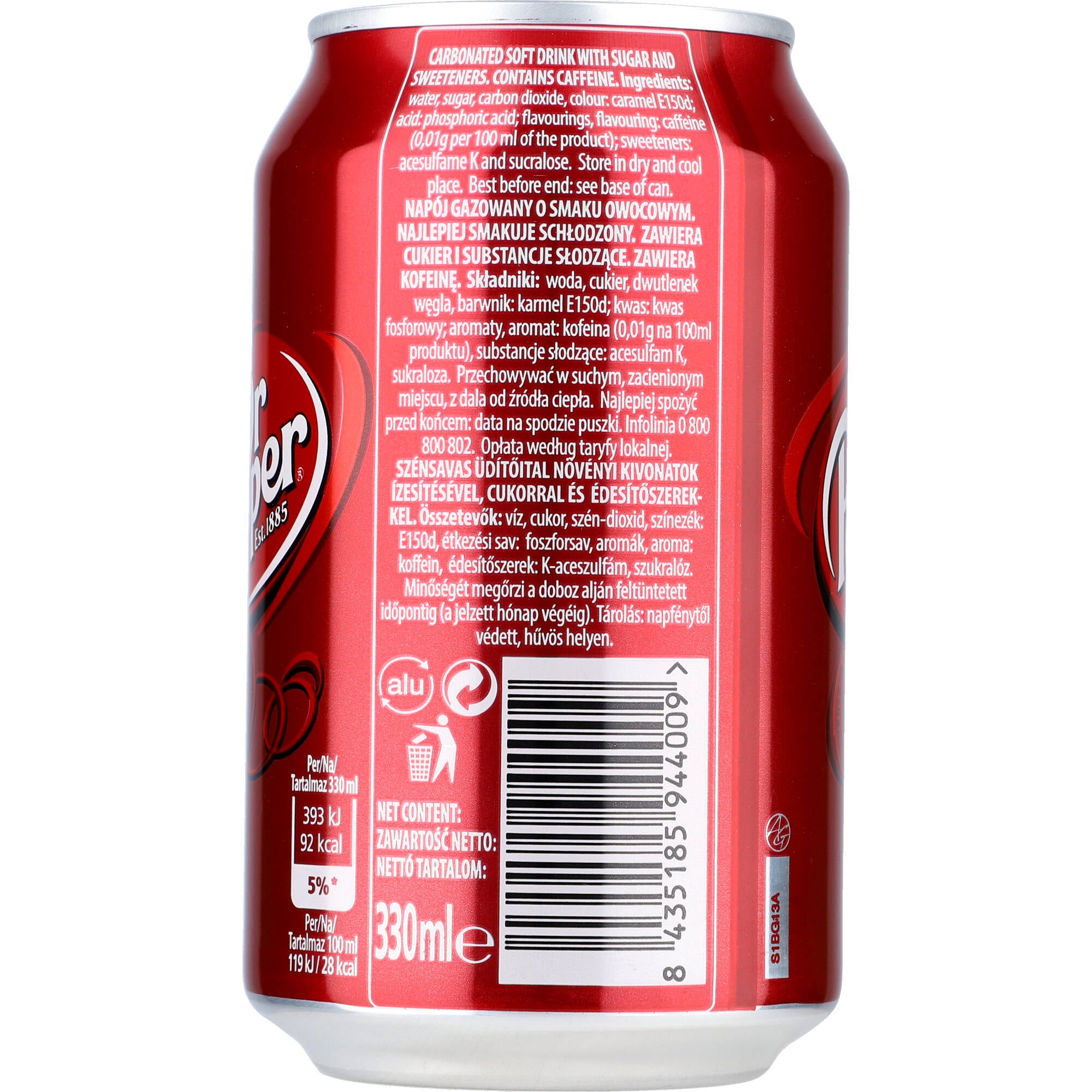 Dr. Pepper 24x0,33L DS. zzgl. DPG Pfand